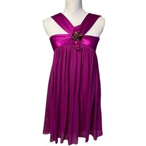 VTG Marc Bouwer Glamit! Silk Babydoll Cocktail Dress Size 0 Party Evening Prom